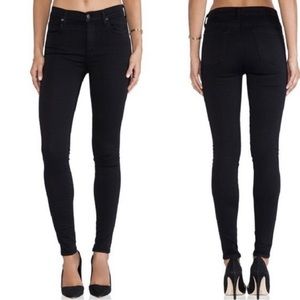 AGolde Black Skinny High Waisted Jeans